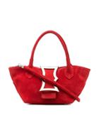 Dorateymur Mini Calf Suede Tote Bag - Red