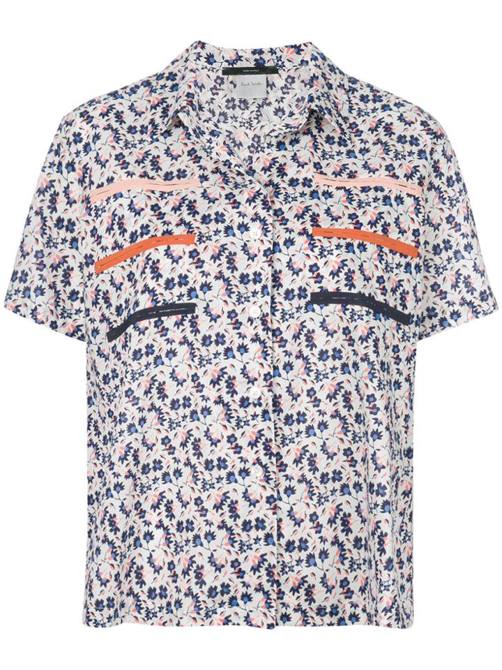Paul Smith Triple Pocket Short Sleeved Shirt - White