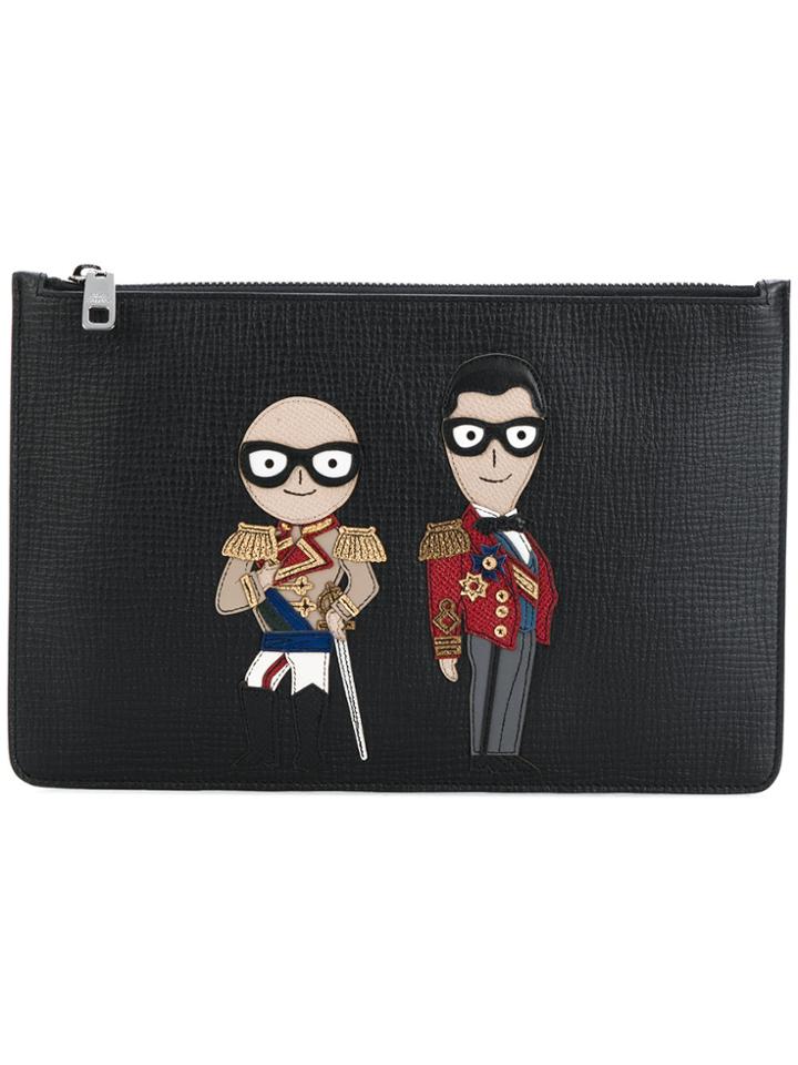 Dolce & Gabbana Prince Embellished Clutch - Black