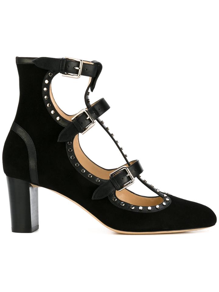 Jimmy Choo Hartley Leather Trim Pumps - Black