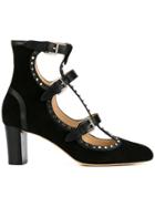 Jimmy Choo Hartley Leather Trim Pumps - Black