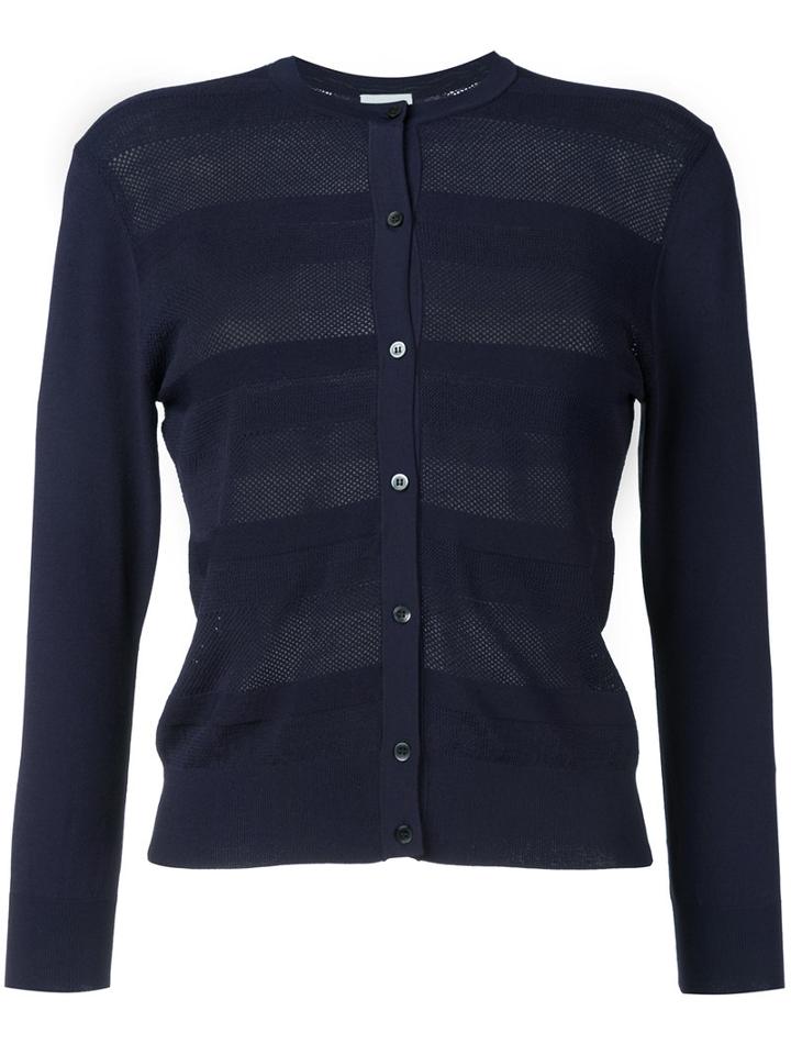 Buttoned Cardigan - Women - Rayon - 38, Blue, Rayon, Estnation