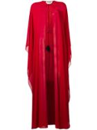 Yves Saint Laurent Vintage 1980's Sheer Cape - Red