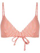 Asceno Striped Bikini Top - Orange