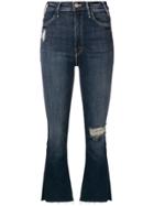 Mother Close To The Edge Cropped Jeans - Blue