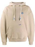 Ader Error Embroidered Logo Hoodie - Neutrals