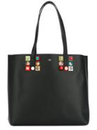 Fendi - Embellished Tote - Women - Calf Leather/acrylic - One Size, Black, Calf Leather/acrylic