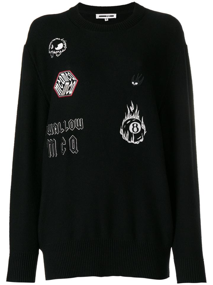 Mcq Alexander Mcqueen Patch Detail Sweater - Black