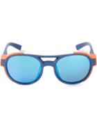 Mykita Round Frame Sunglasses, Men's, Blue, Polyamide
