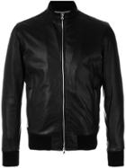 Barba Zipped Bomber Jacket - Black