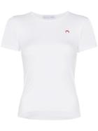 Marine Serre Moon Logo Embroidered T-shirt - White