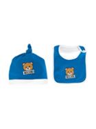 Moschino Kids Teddy Bear Logo Bib And Hat, Boy's