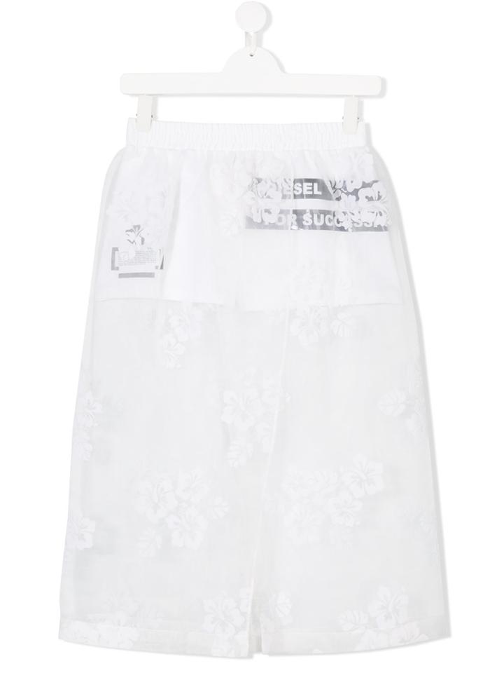 Diesel Kids Panelled Floral Shorts - Unavailable