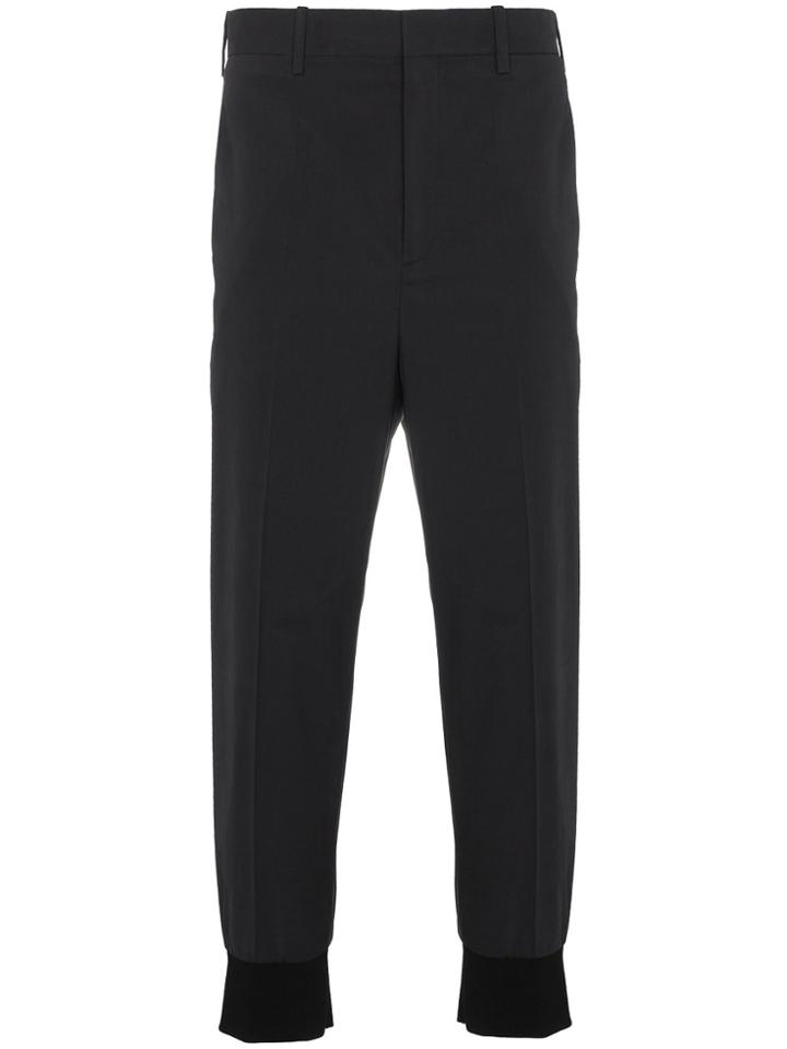 Neil Barrett Techno Cuffed Trousers - Black