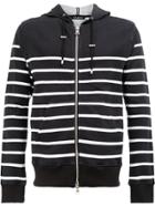 Balmain Striped Hooded Sweatshirt - Black