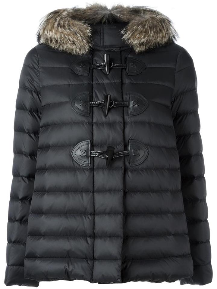 Red Valentino Padded Jacket, Women's, Size: 40, Black, Polyamide/leather/feather