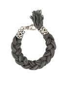 Emanuele Bicocchi Thick Cable Bracelet, Men's, Size: Large, Metallic