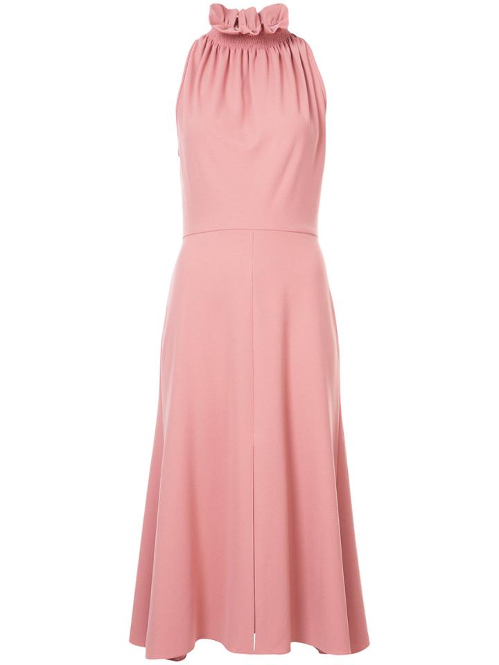 Christian Siriano Ruffled Neck Dress - Pink & Purple