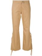 Marco De Vincenzo Lace-tied Tailored Trousers - Nude & Neutrals