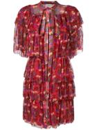 Giuseppe Di Morabito Floral Frill-trim Dress - Red