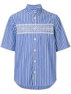 Sacai Pinstripe Patterned Shirt - Blue