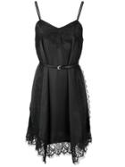 Liu Jo Lace Trim Slip Dress - Black