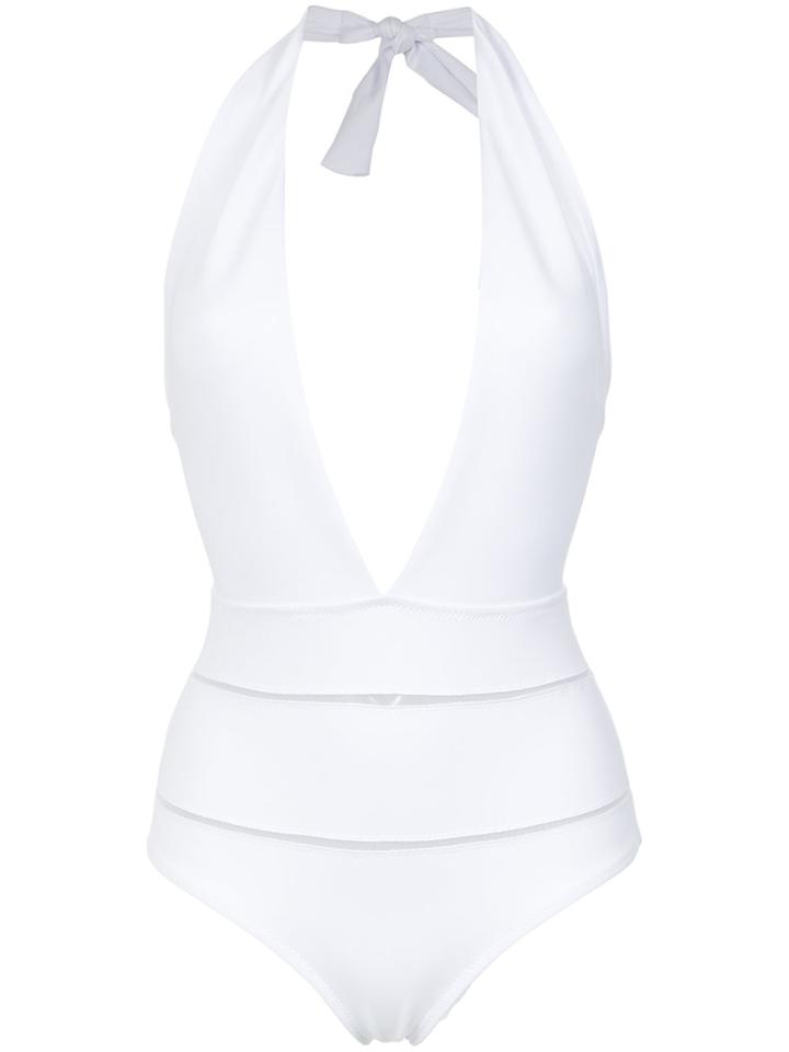 Amir Slama Halterneck Swimsuit - White
