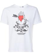 Undercover Heart Print T-shirt, Men's, Size: 2, White, Cotton