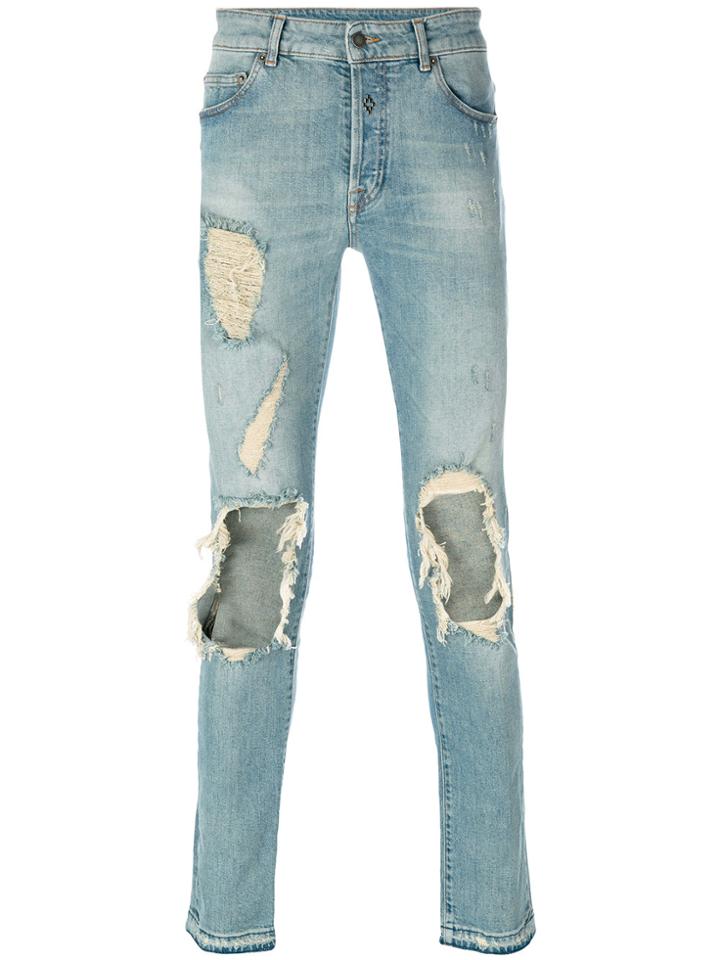 Marcelo Burlon County Of Milan Overdyed Pecho Slim Fit Jeans - Blue