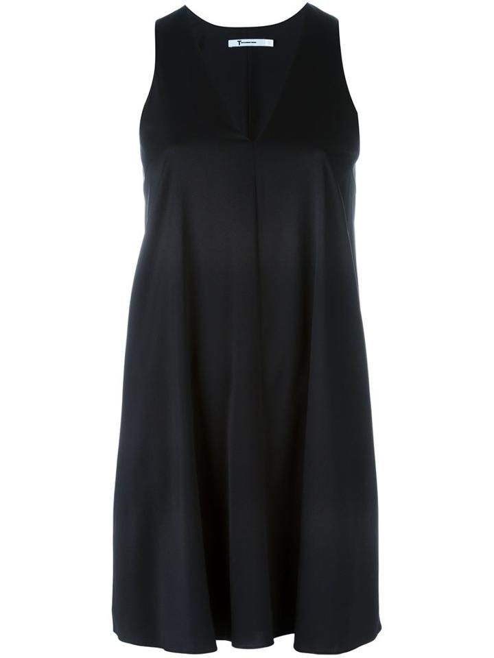 T By Alexander Wang Mini Trapeze Dress, Women's, Size: 4, Black, Silk/spandex/elastane