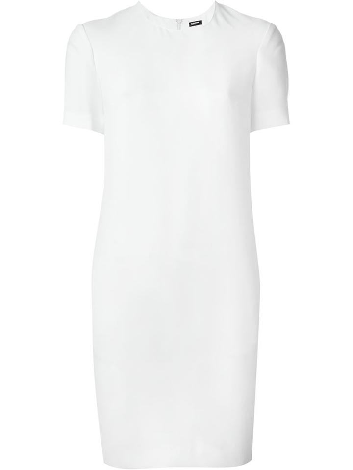 Jil Sander Navy 'mira' Dress, Women's, Size: 40, White, Polyester/acetate/cupro