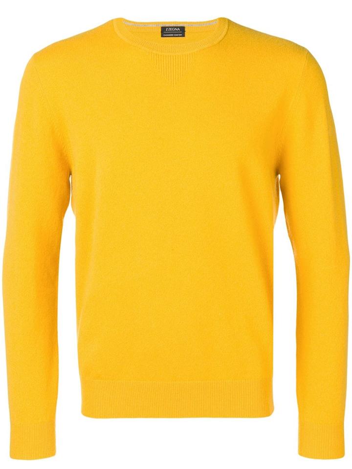 Z Zegna Round Neck Jumper - Yellow