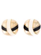 Givenchy Vintage Two-tone Clip On Earrings, Women's, Metallic