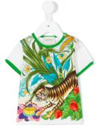 Gucci Kids - Jungle Print Ringer T-shirt - Kids - Cotton - 12 Mth, White