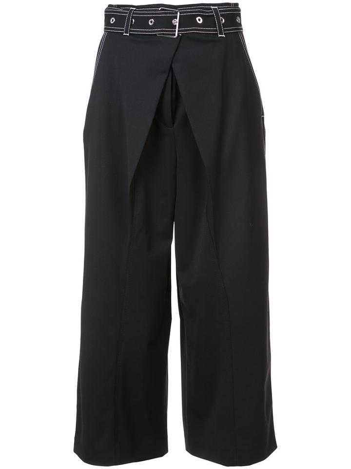 Proenza Schouler - Cropped Culottes - Women - Spandex/elastane/wool - 6, Black, Spandex/elastane/wool