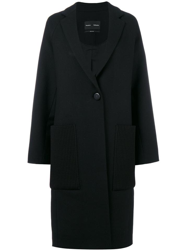 Proenza Schouler Contrast Pocket Coat - Black