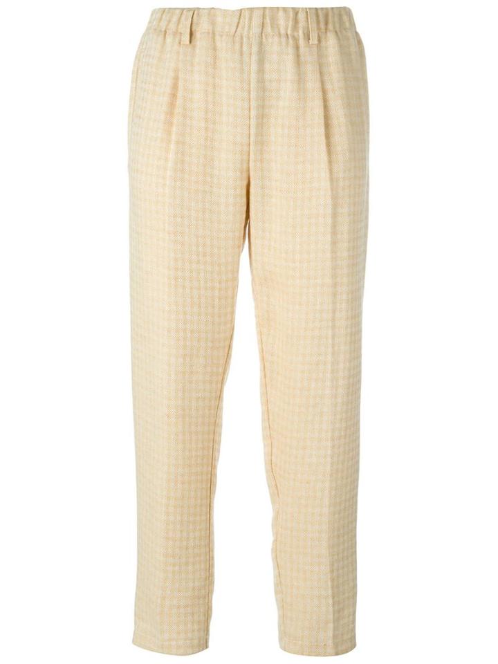 Forte Forte Cropped Trousers, Women's, Size: 0, Nude/neutrals, Linen/flax/cotton