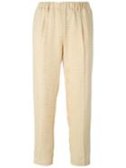 Forte Forte Cropped Trousers, Women's, Size: 0, Nude/neutrals, Linen/flax/cotton