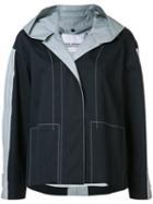 Paco Rabanne Hooded Anorak Coat, Women's, Size: 34, Blue, Cotton/polyethylene/polyurethane
