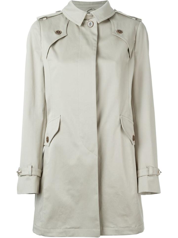 Fay Single Breasted Trench Coat, Women's, Size: M, Nude/neutrals, Cotton/spandex/elastane/viscose