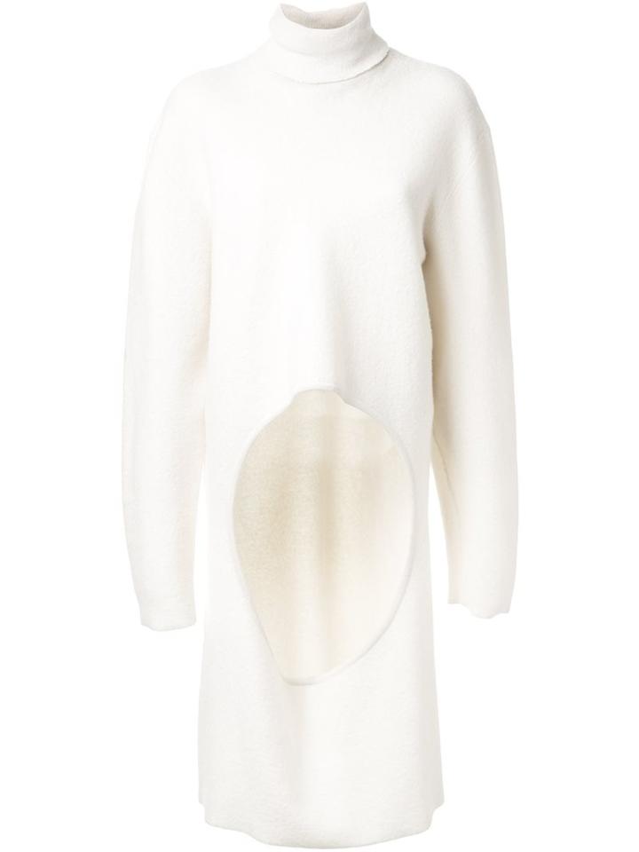 Dion Lee Turtleneck 'circle' Tunic, Women's, Size: 10, White, Merino