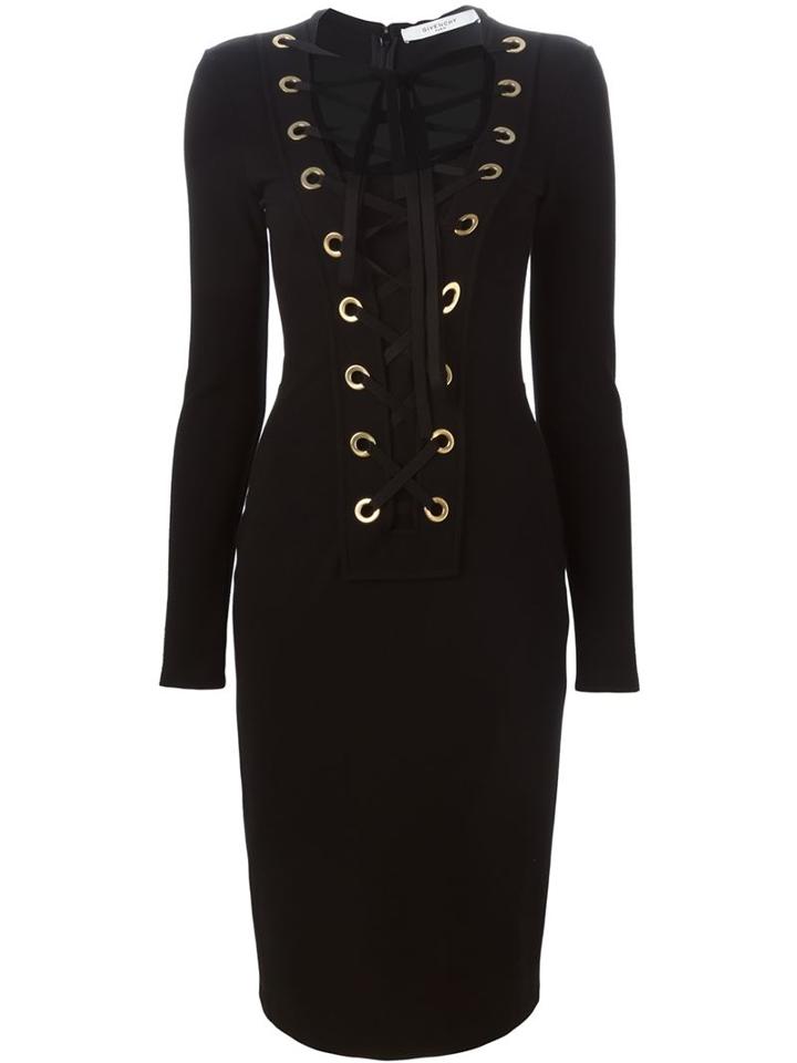 Givenchy Corset Style Dress, Women's, Size: 40, Black, Polyamide/spandex/elastane/viscose