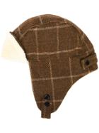Ps Paul Smith Tweed Trapper Hat - Brown