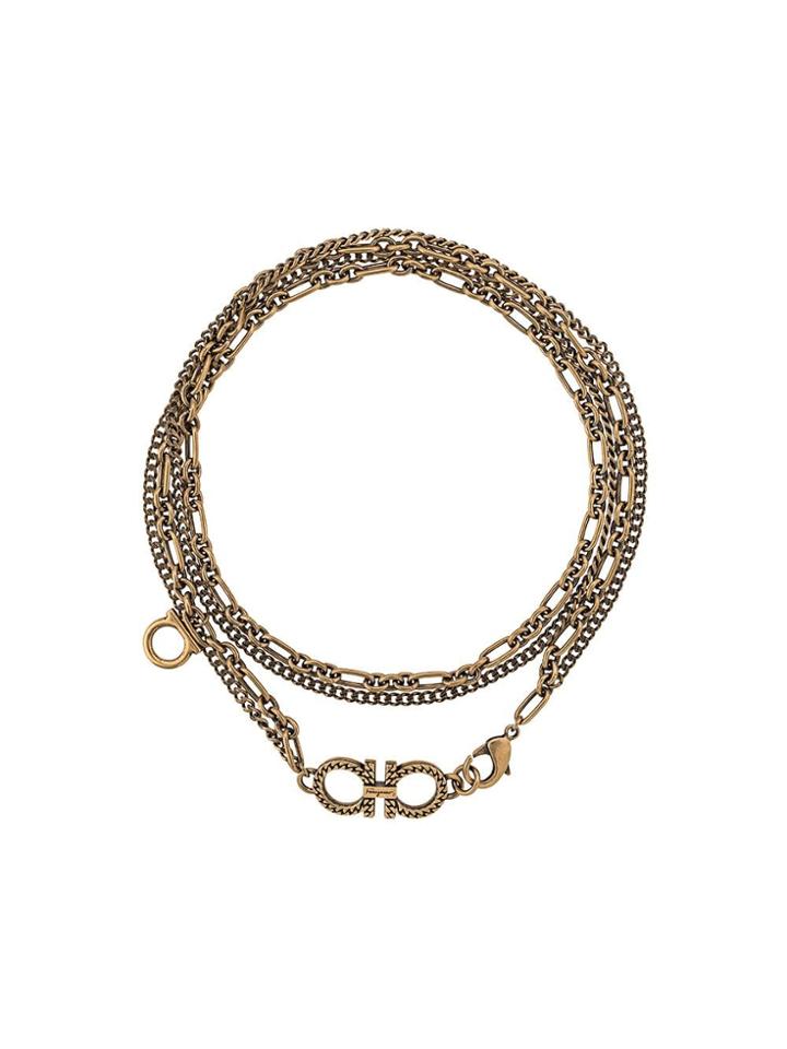 Salvatore Ferragamo Gancini Necklace - Gold