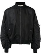Damir Doma Military Bomber Jacket, Men's, Size: Small, Black, Silk/polyamide