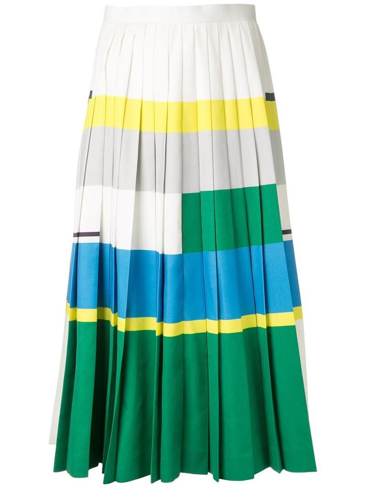 Enföld Block Colour Pleated Skirt, Women's, Size: 38, Polyester