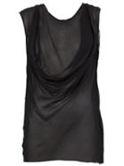 Ann Demeulemeester Draped Sleeveless Top, Women's, Size: 38, Black, Silk