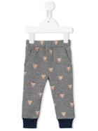 Simple Kids - Leopard Print Track Pants - Kids - Cotton/polyester - 24 Mth, Grey