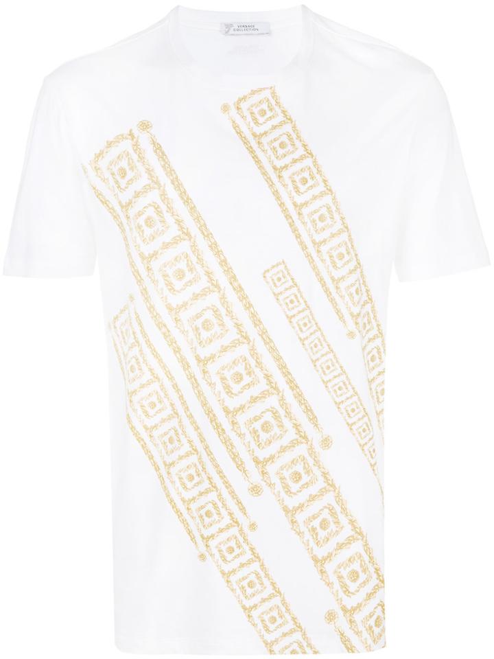 Versace Collection Greek Key Print T-shirt - White
