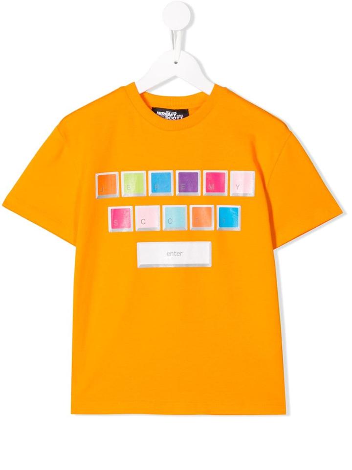 Jeremy Scott Junior Teen Keyboard T-shirt - Orange